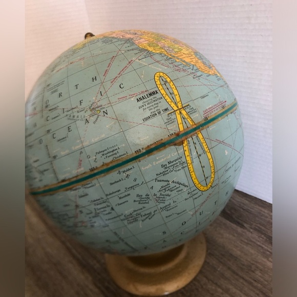 Vtg George F Cram 9 Inch Terrestrial Globe - Picture 8 of 14